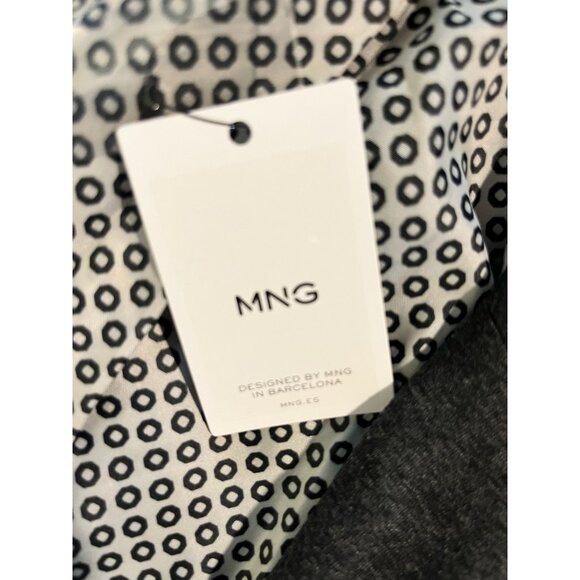 MNG Basics NWT Womens Charcoal Blazer Jacket Patterned Lining - Picture 6 of 9